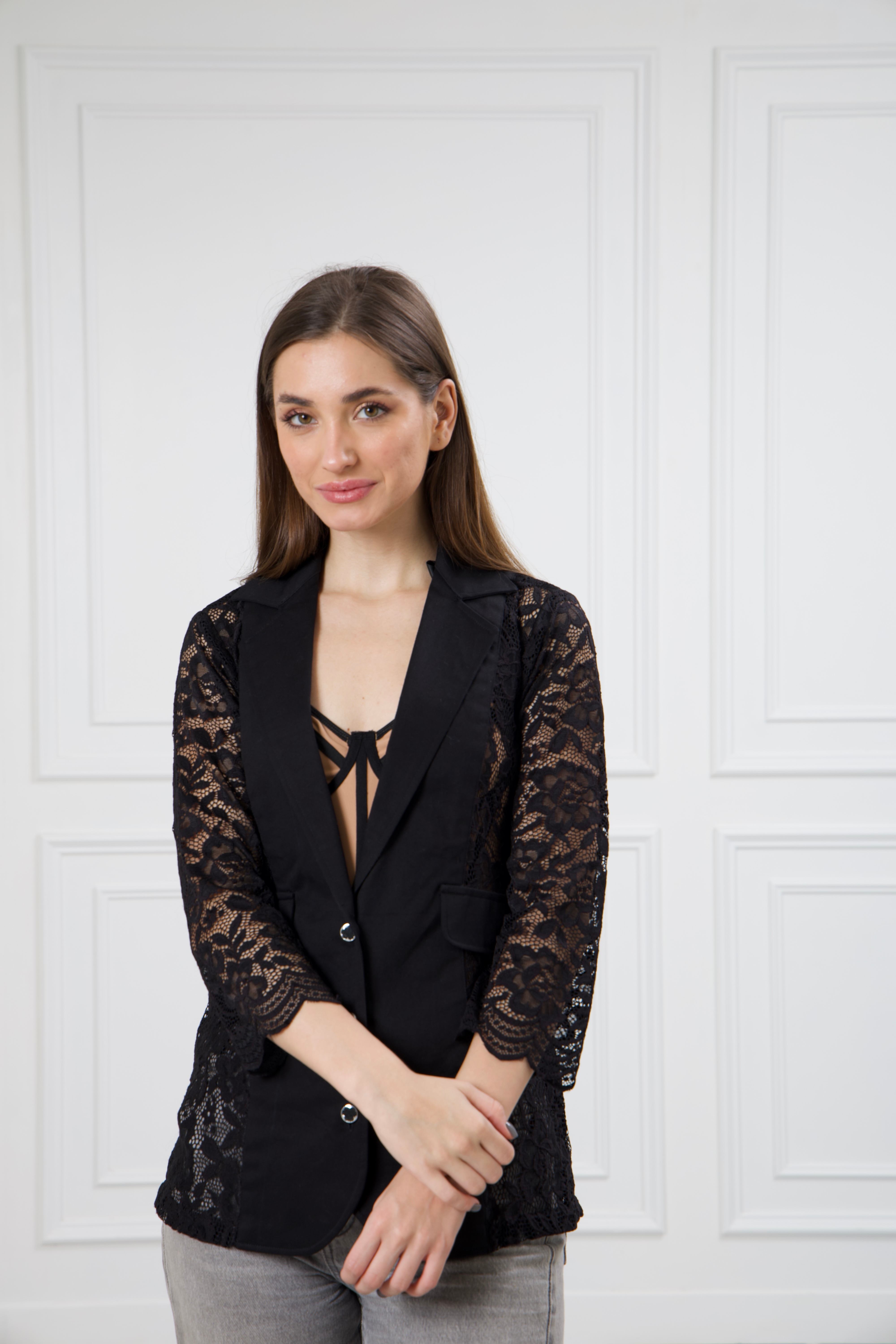 Black lace Blazer