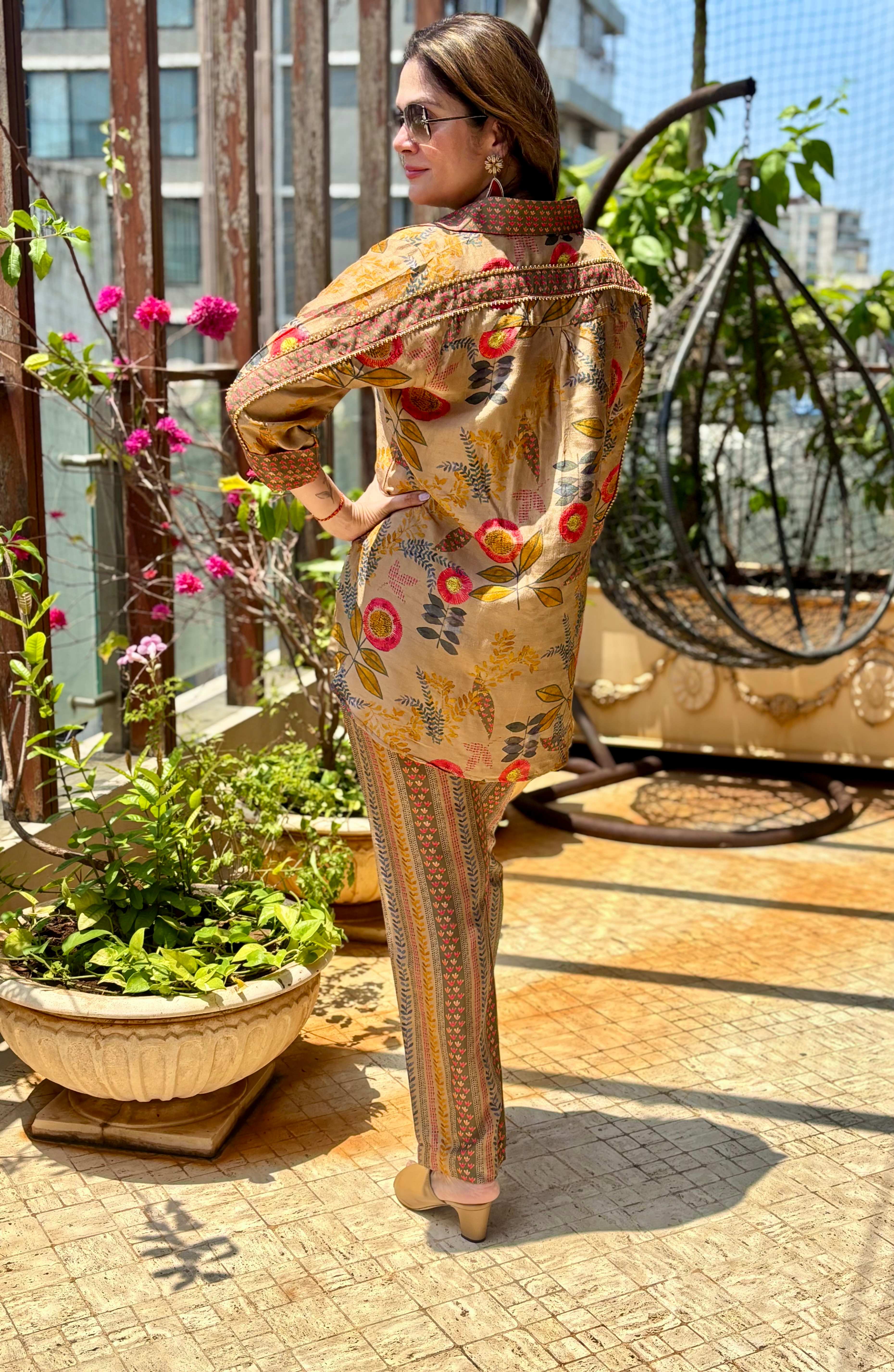 Beige Bloom Coord