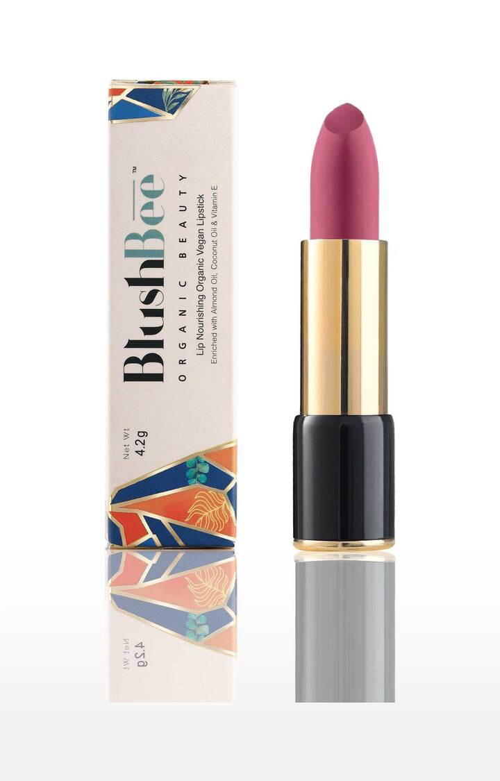 Blushbee beauty lip nourishing organic vegan natural matte lipstick Mystic Mauve