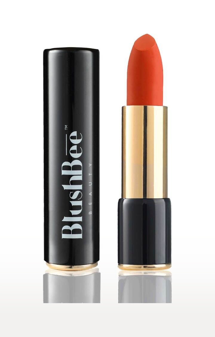 Blushbee beauty lip nourishing organic vegan natural matte lipstick Sunset Zone Orange