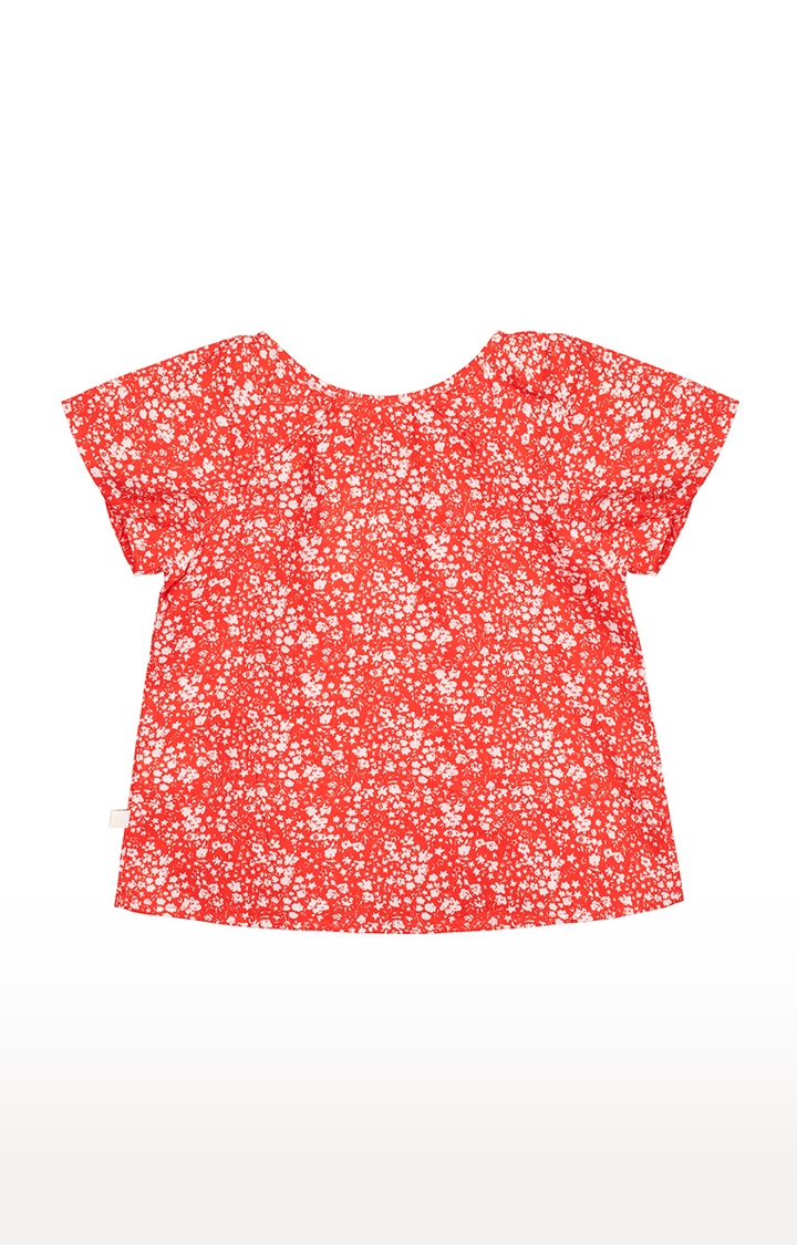 Budding Bees | Red Floral Top 1