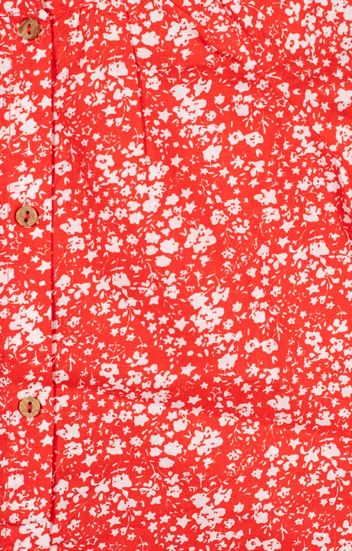 Budding Bees | Red Floral Top 2