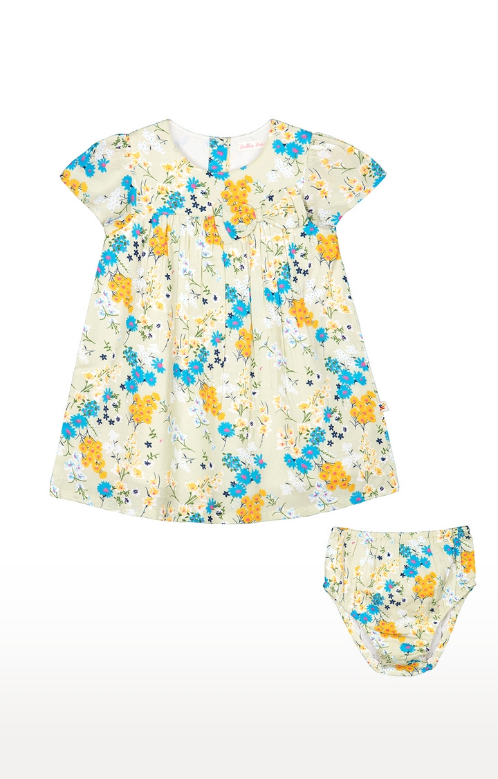 Budding Bees | Yellow Floral Dress 0