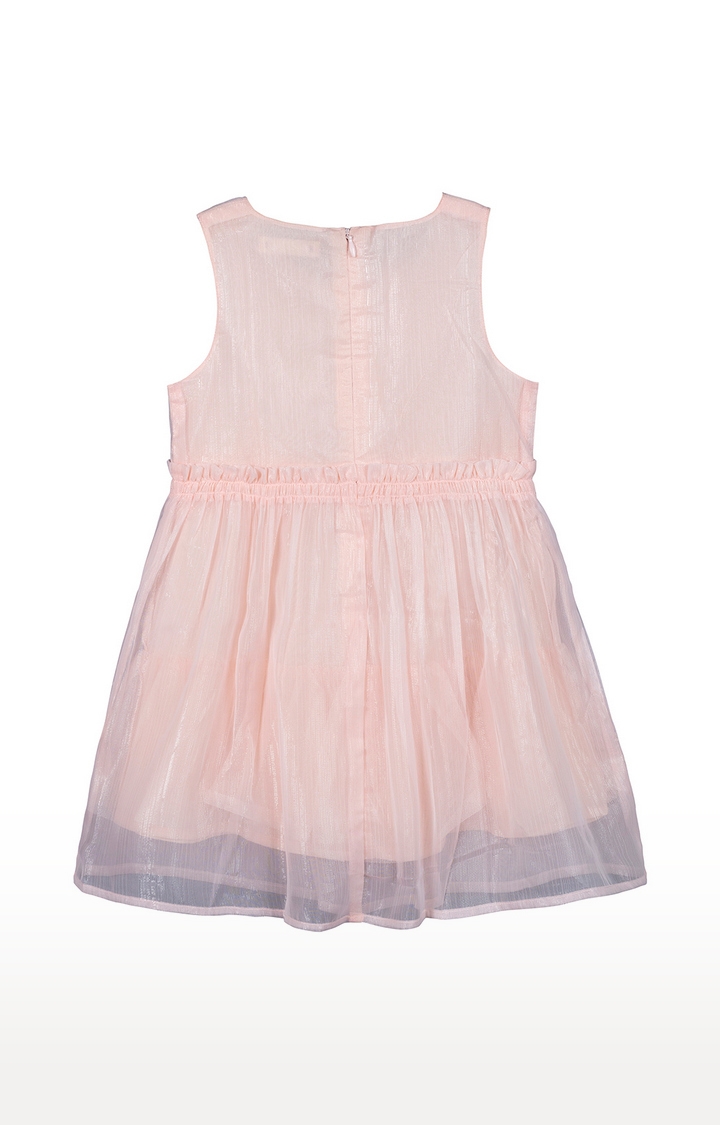 Budding Bees | Pink Solid Dress 1