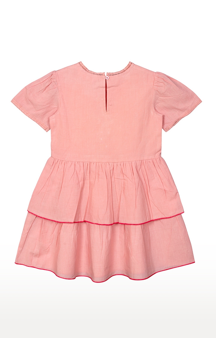 Budding Bees | Pink Embroidered Dress 1