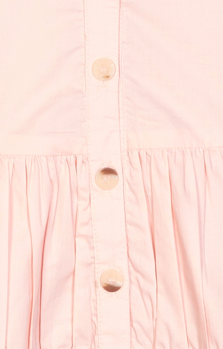 Budding Bees | Pink Solid Dress 2