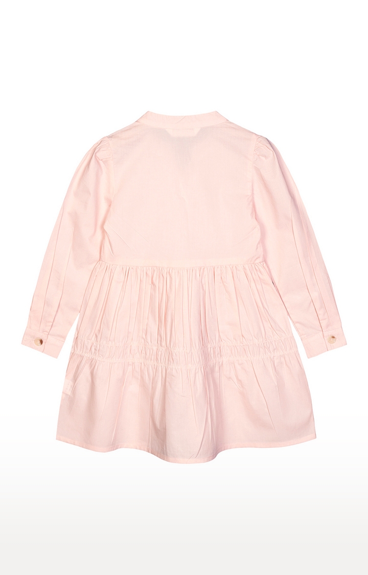 Budding Bees | Pink Solid Dress 1