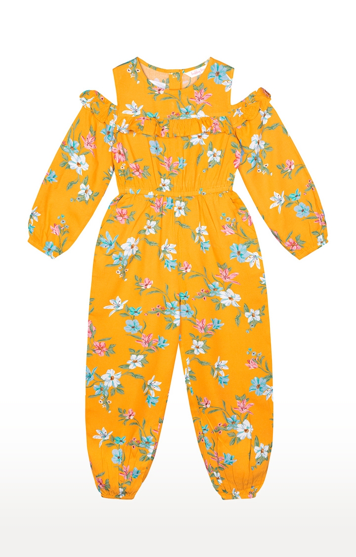 Budding Bees | Yellow Floral Jumpsuit 0