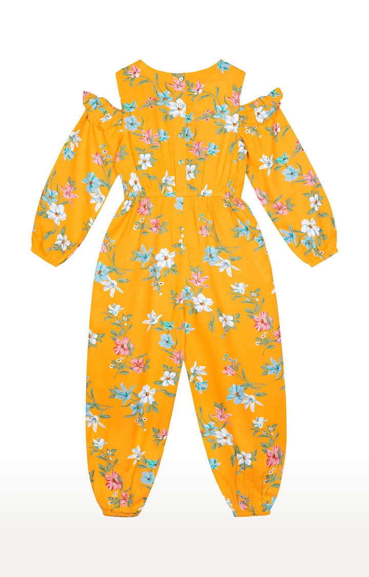 Budding Bees | Yellow Floral Jumpsuit 1