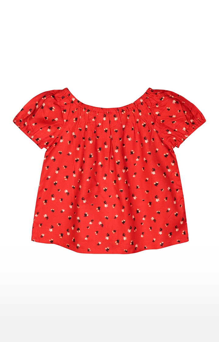 Budding Bees | Budding Bees Baby Girls Floral Bottom Tie-up Blouse Top 1