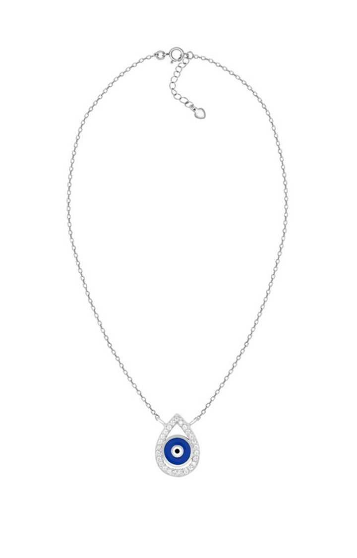 Drop Evil Eye Necklace
