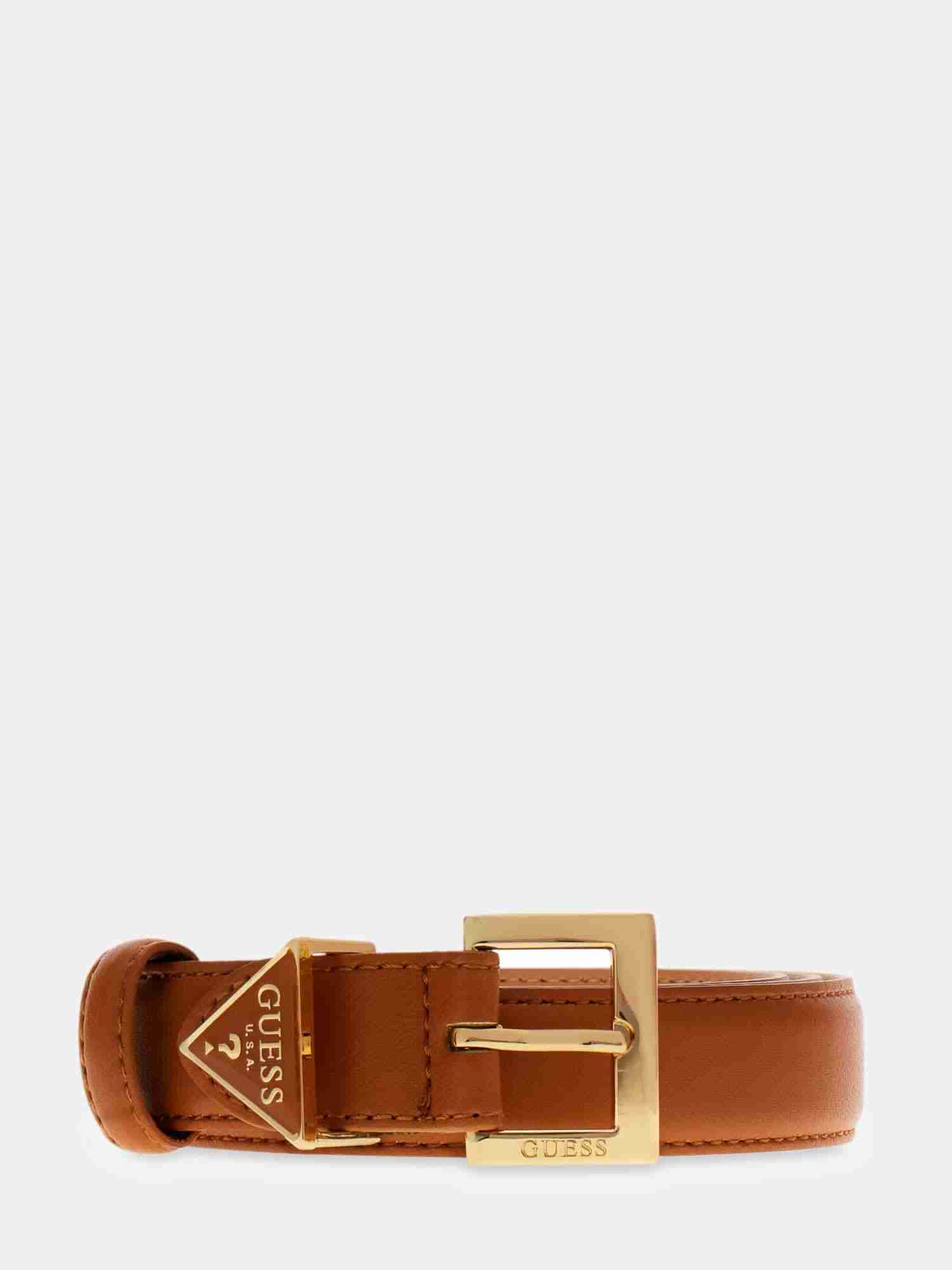 Guess Brown Polyester Solid Women Belt