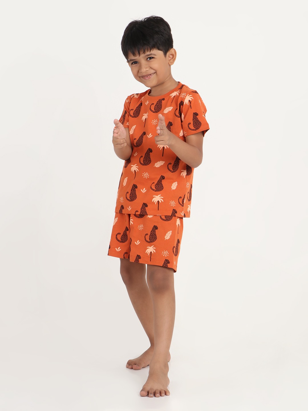 Boys 2 piece T-Shirt & Short -set- Rust
