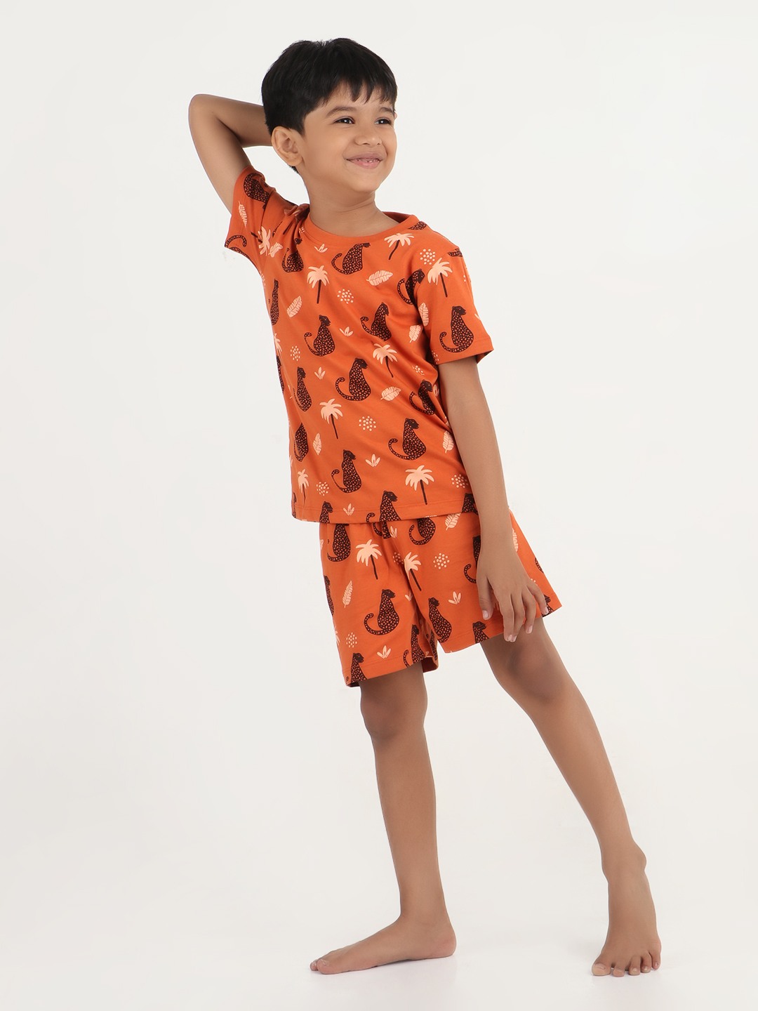 Boys 2 piece T-Shirt & Short -set- Rust