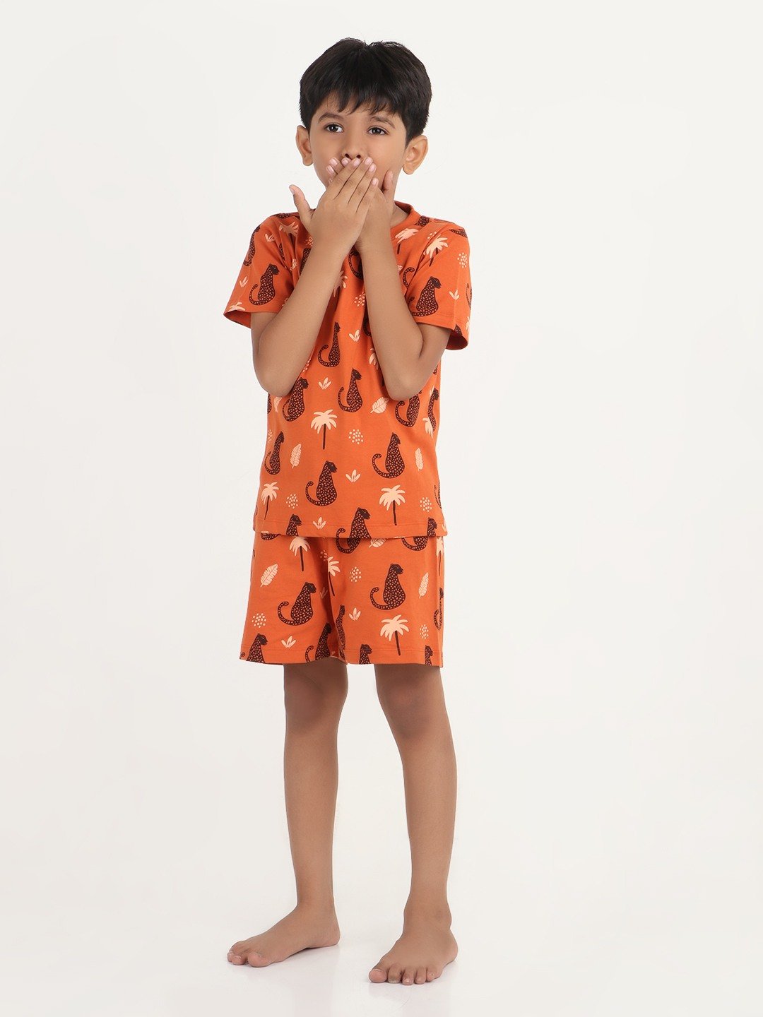 Boys 2 piece T-Shirt & Short -set- Rust