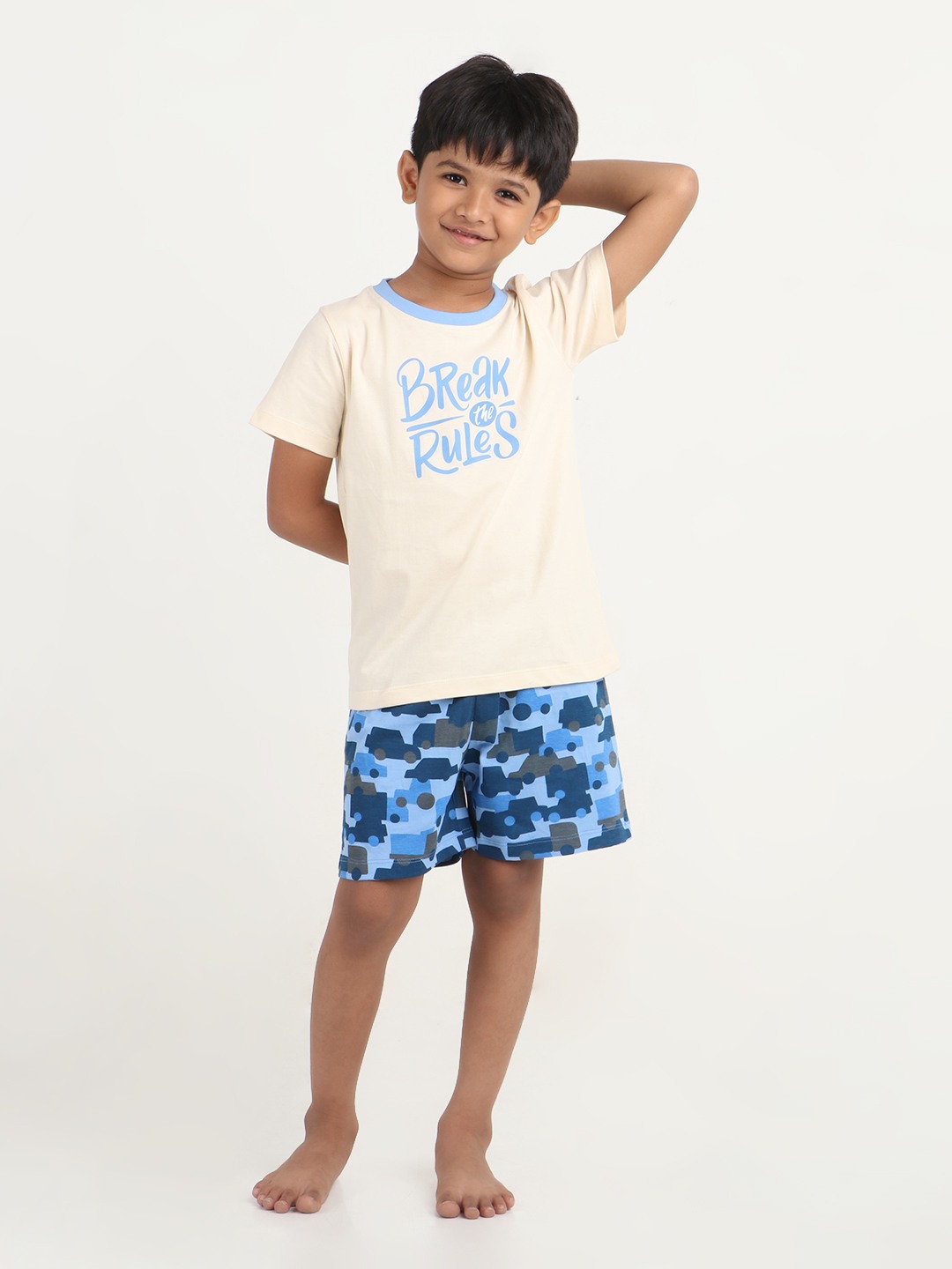 Boys 2 piece T-Shirt & Short -set- Butter Cream