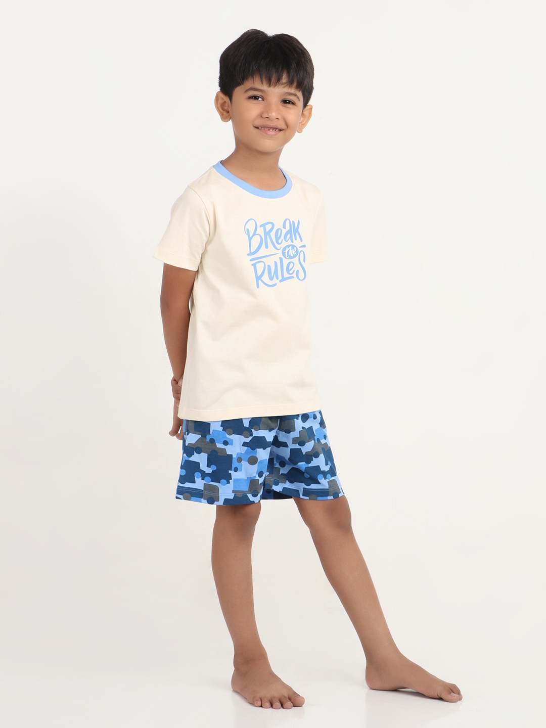 Boys 2 piece T-Shirt & Short -set- Butter Cream