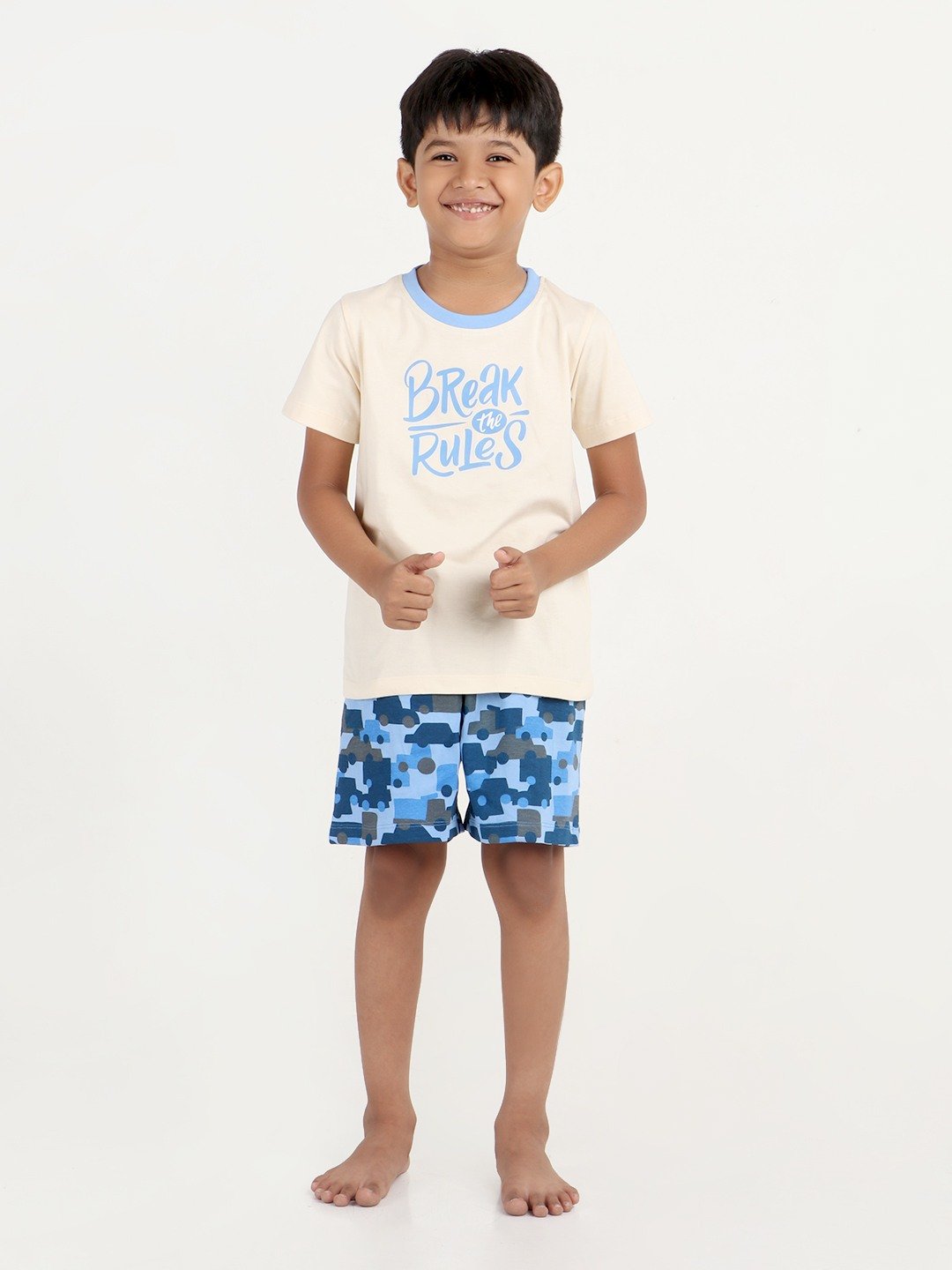 Boys 2 piece T-Shirt & Short -set- Butter Cream