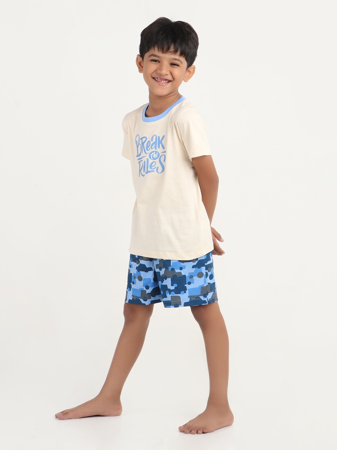 Boys 2 piece T-Shirt & Short -set- Butter Cream
