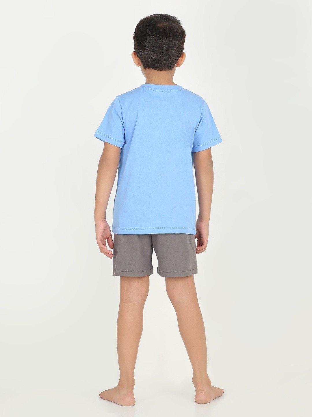 Boys 2 piece T-Shirt & Short -set- Blue & off White