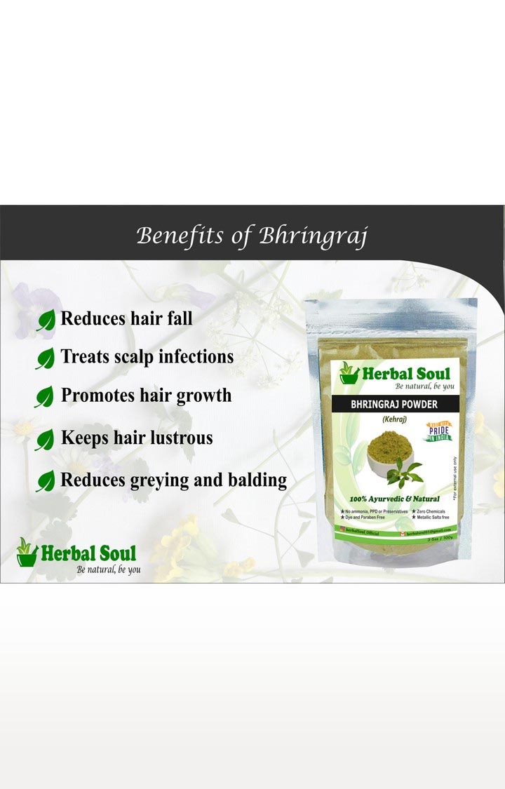 Herbal Soul | Herbal Soul Combo Of Indigo  Powder + Henna  Powder + Bhringraj  Powder | 300 gm 6