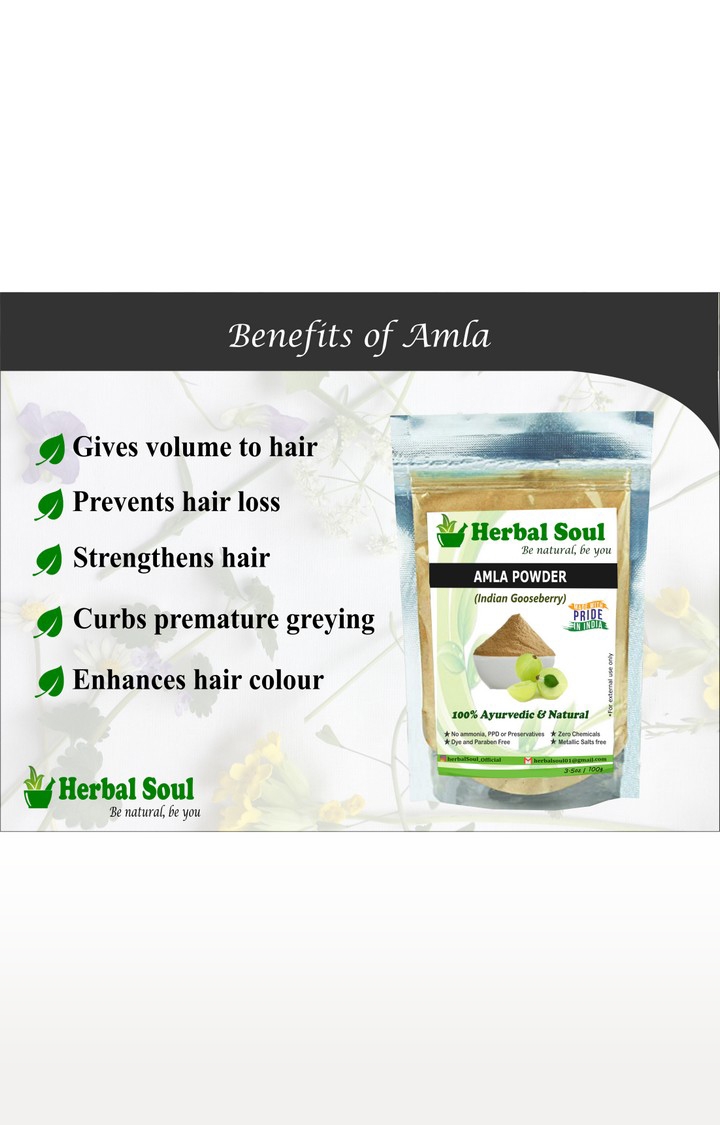 Herbal Soul | Herbal Soul Combo Of Multani  Powder + Bhringraj  Powder + Amla  Powder + Fenugreek  Powder | 400 gm 7