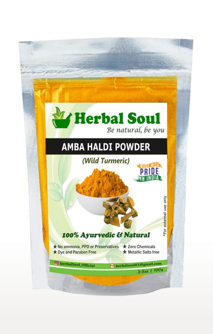 Herbal Soul | Herbal Soul Combo Of Neem  Powder + Multani  Powder + Rose Powder + Orange Peel  Powder + Amba Haldi  Powder | 500 gm 5