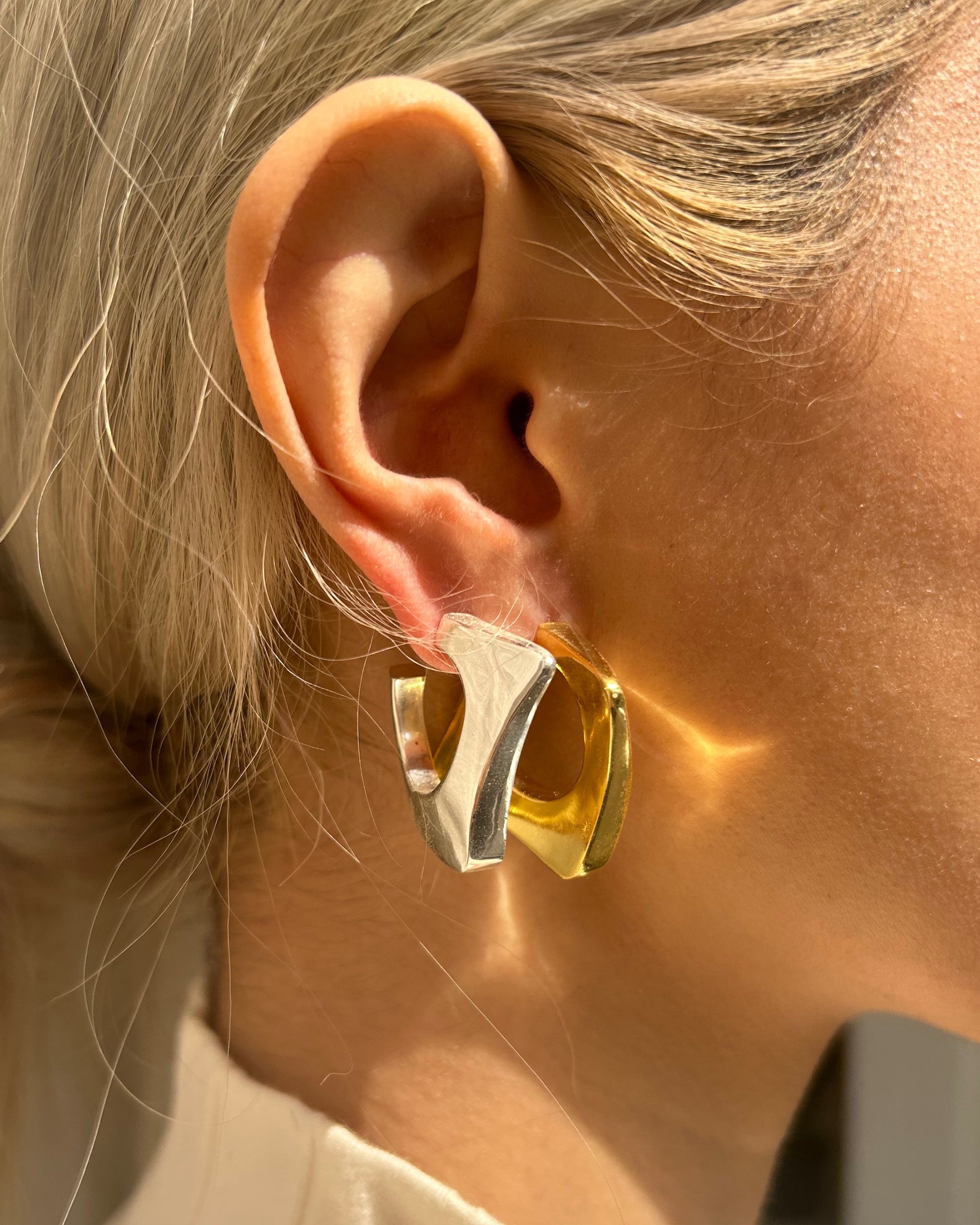 Chic Square Gold Hoops
