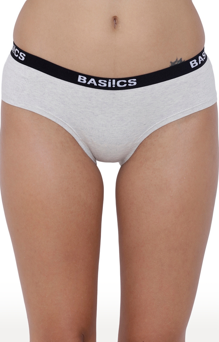 BASIICS by La Intimo | White Melange Hipster Panties 0