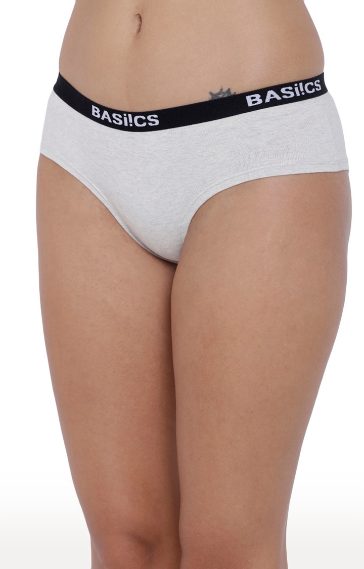 BASIICS by La Intimo | White Melange Hipster Panties 2
