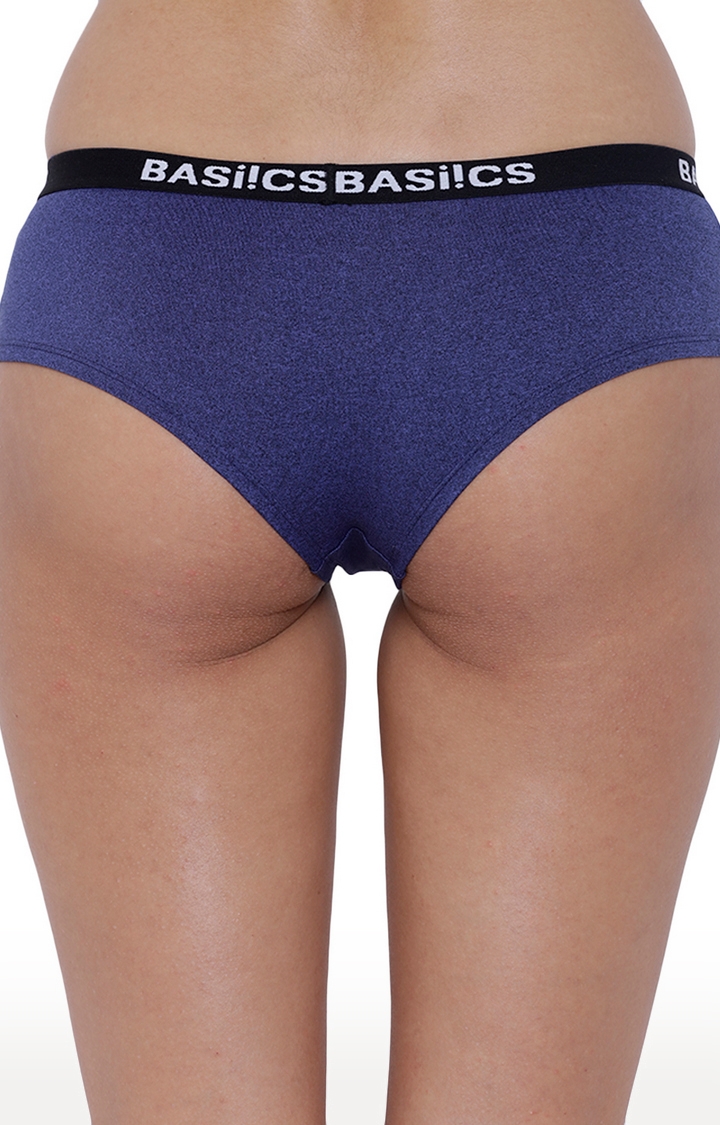 BASIICS by La Intimo | Blue Solid Hipster Panties 3