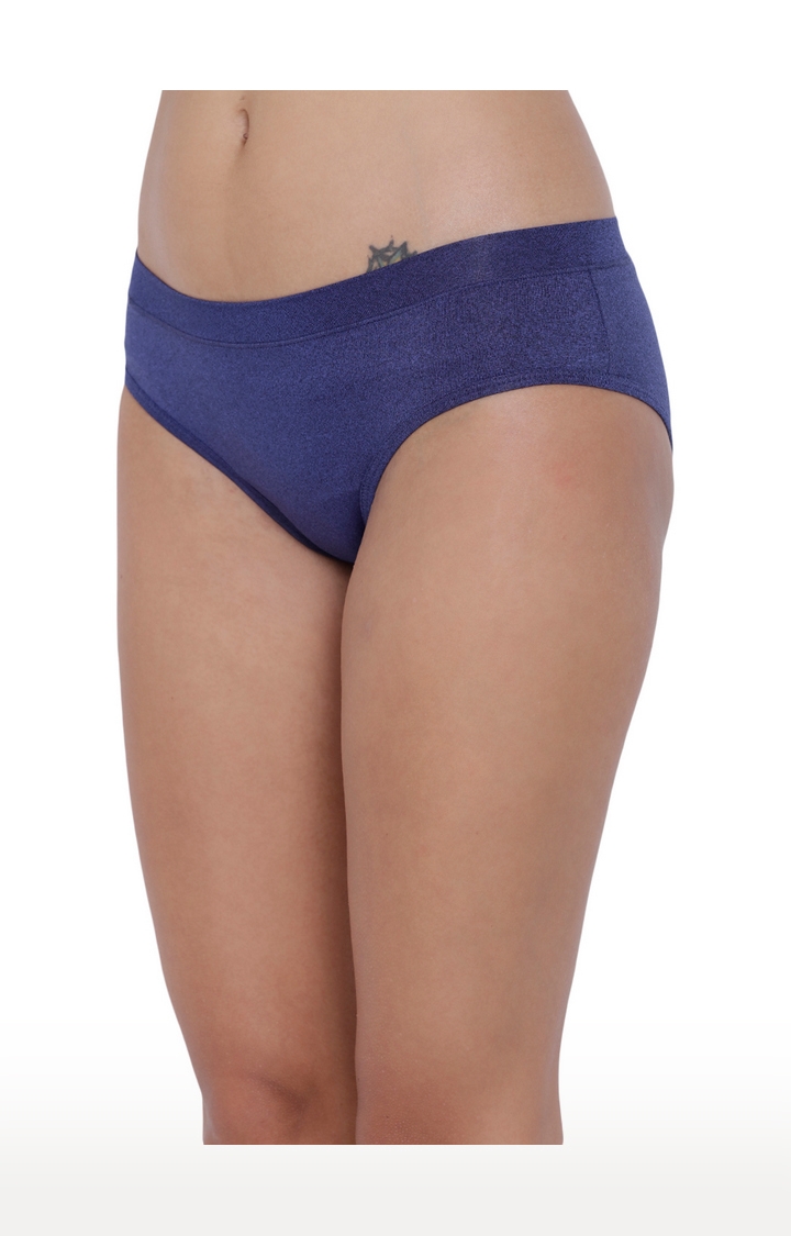 BASIICS by La Intimo | Blue Solid Hipster Panties 2