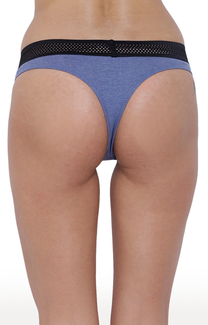 BASIICS by La Intimo | Blue Solid Bikini Panty 3