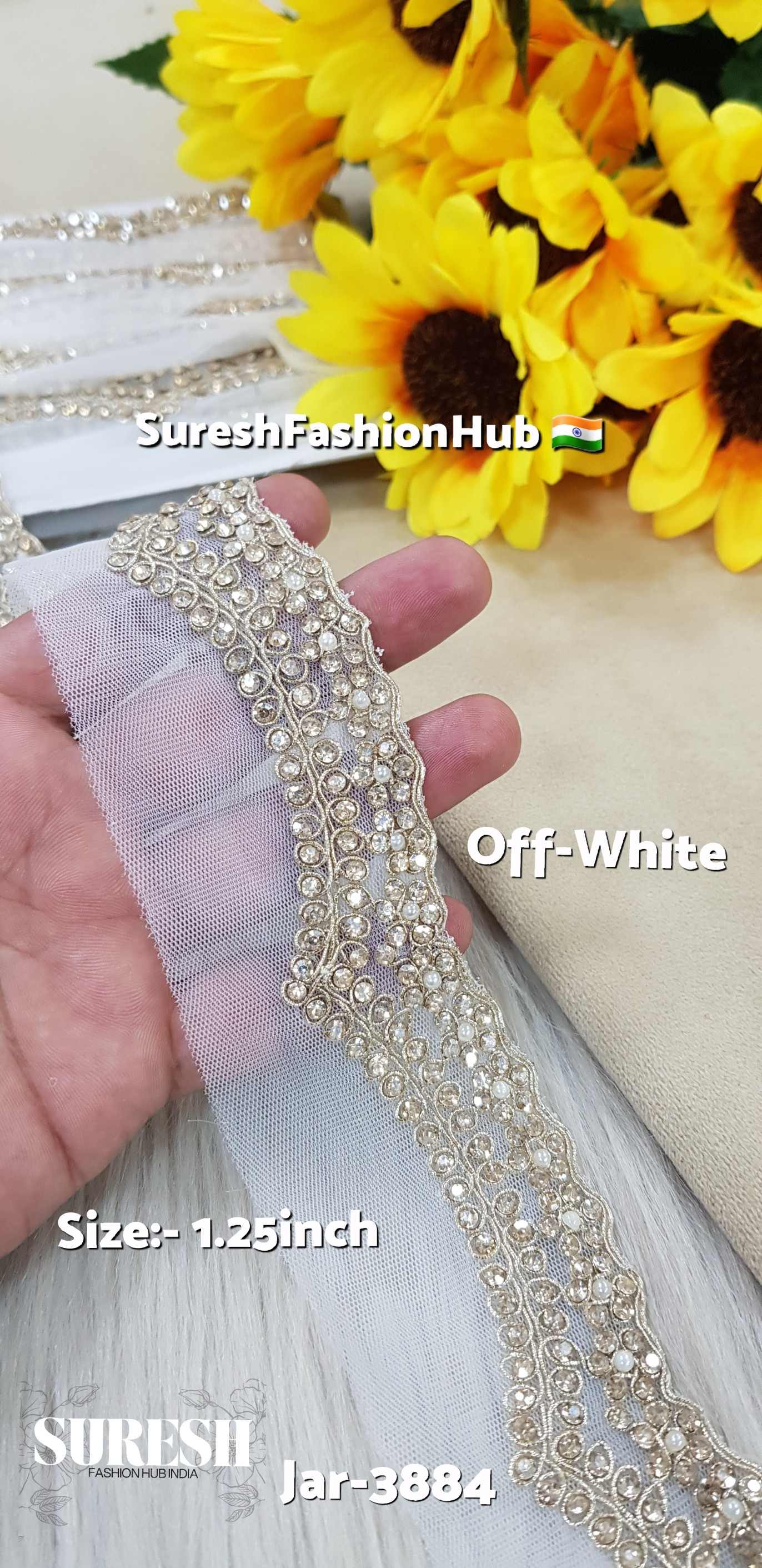Offwhite Elegance Embroidered Lace