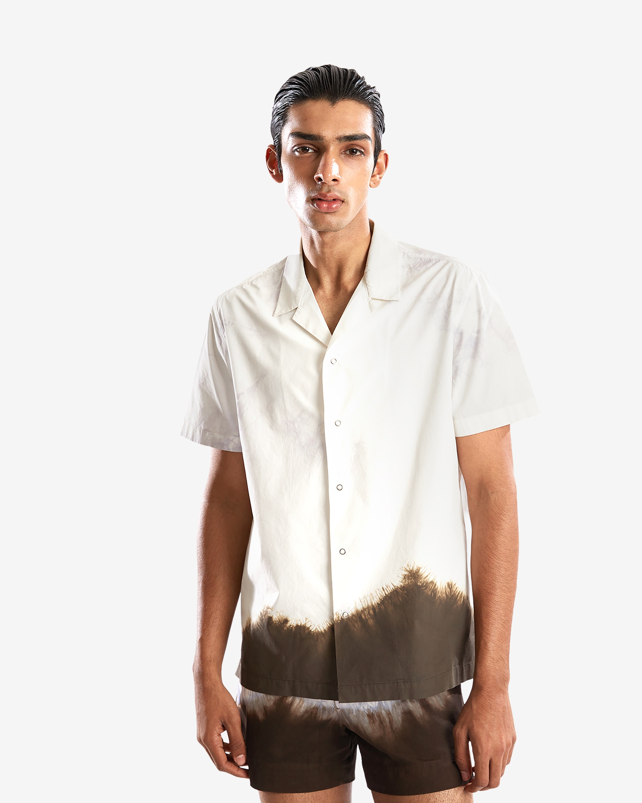 Tie & Dye Camp Collor Half Sleeves Shirt