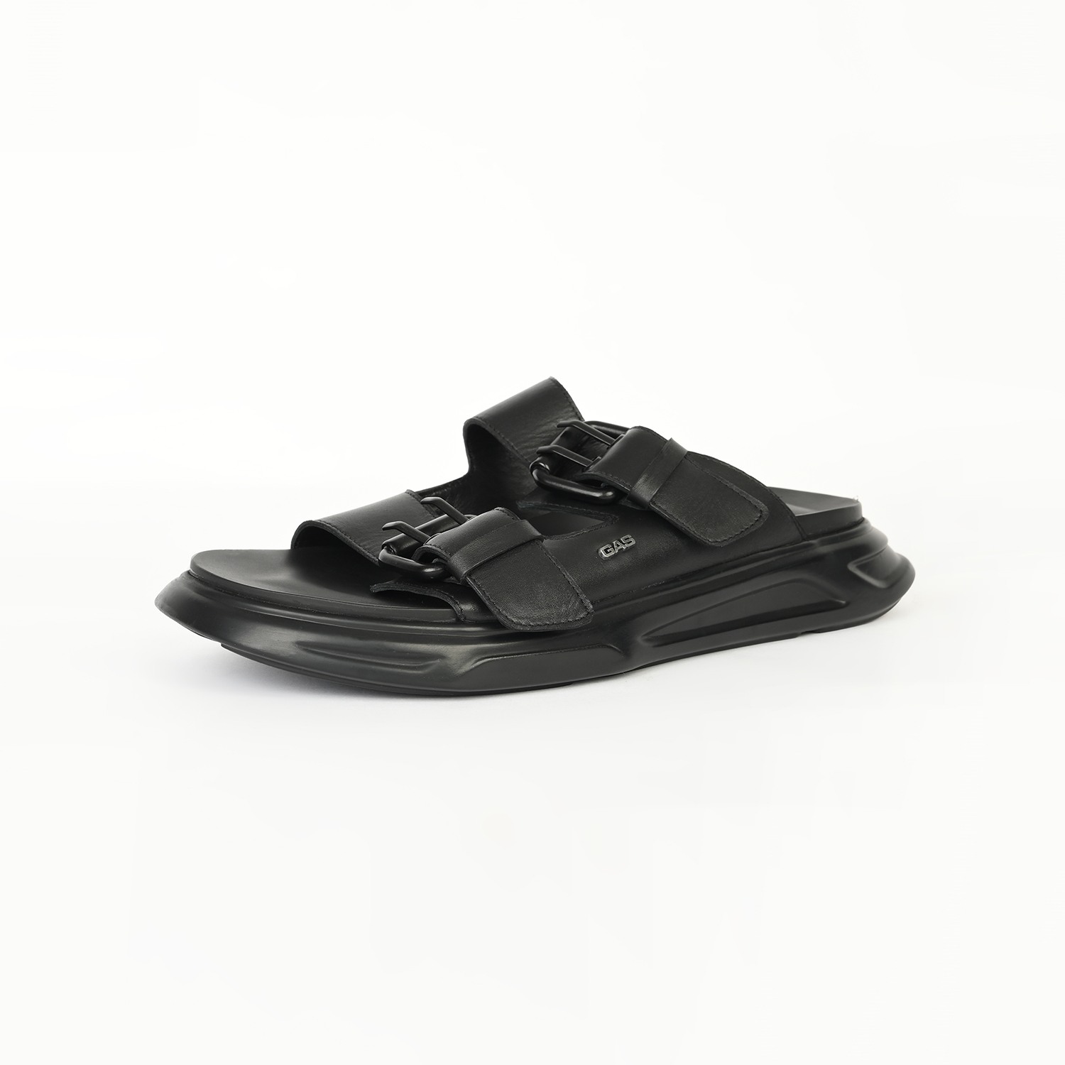 Men’s Black Tier Buckle Sandals