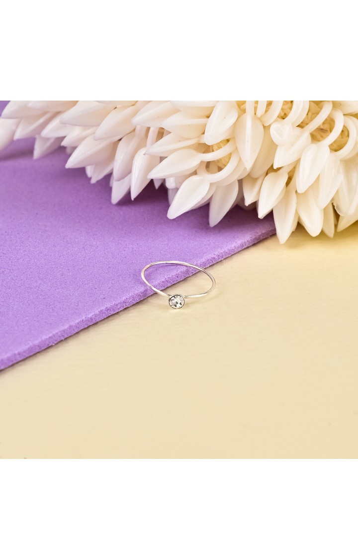 Touch925 925 Pure Silver Elegant Bali Nose Pin
