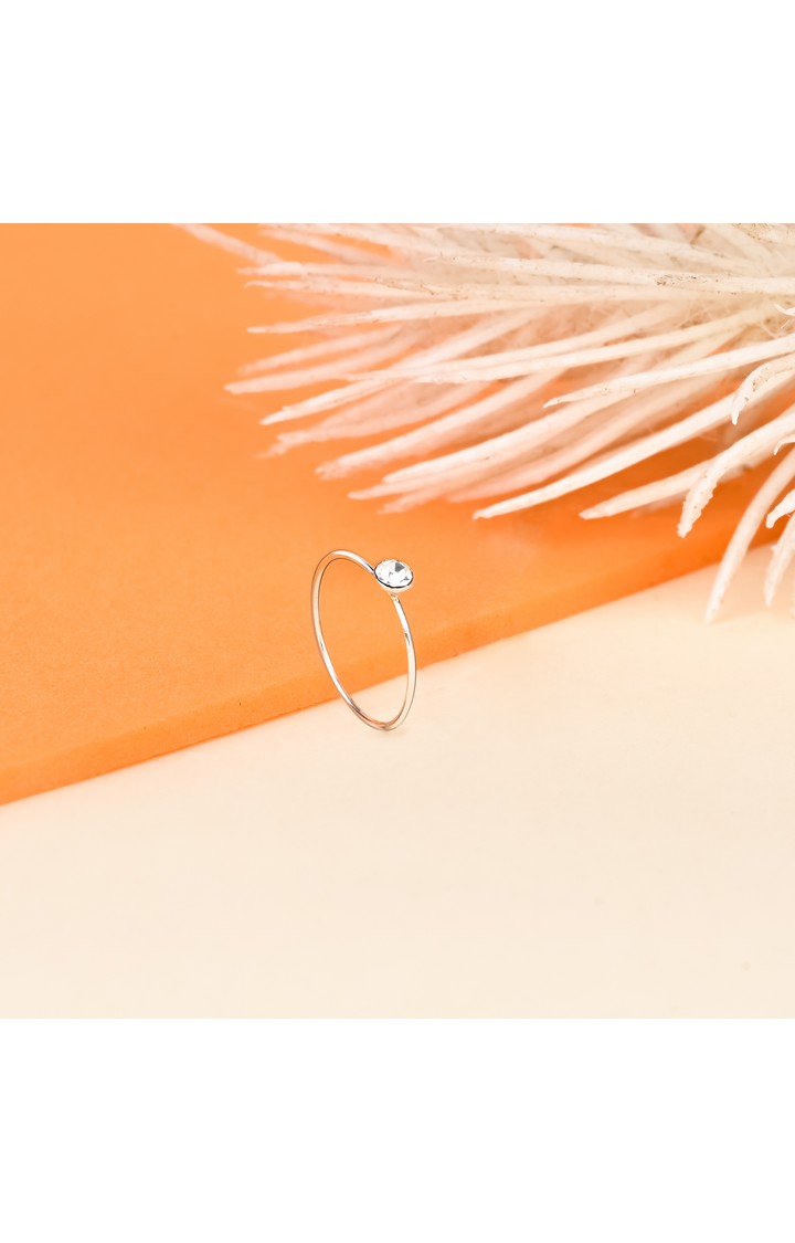 Touch925 925 Pure Silver Elegant Bali Nose Pin