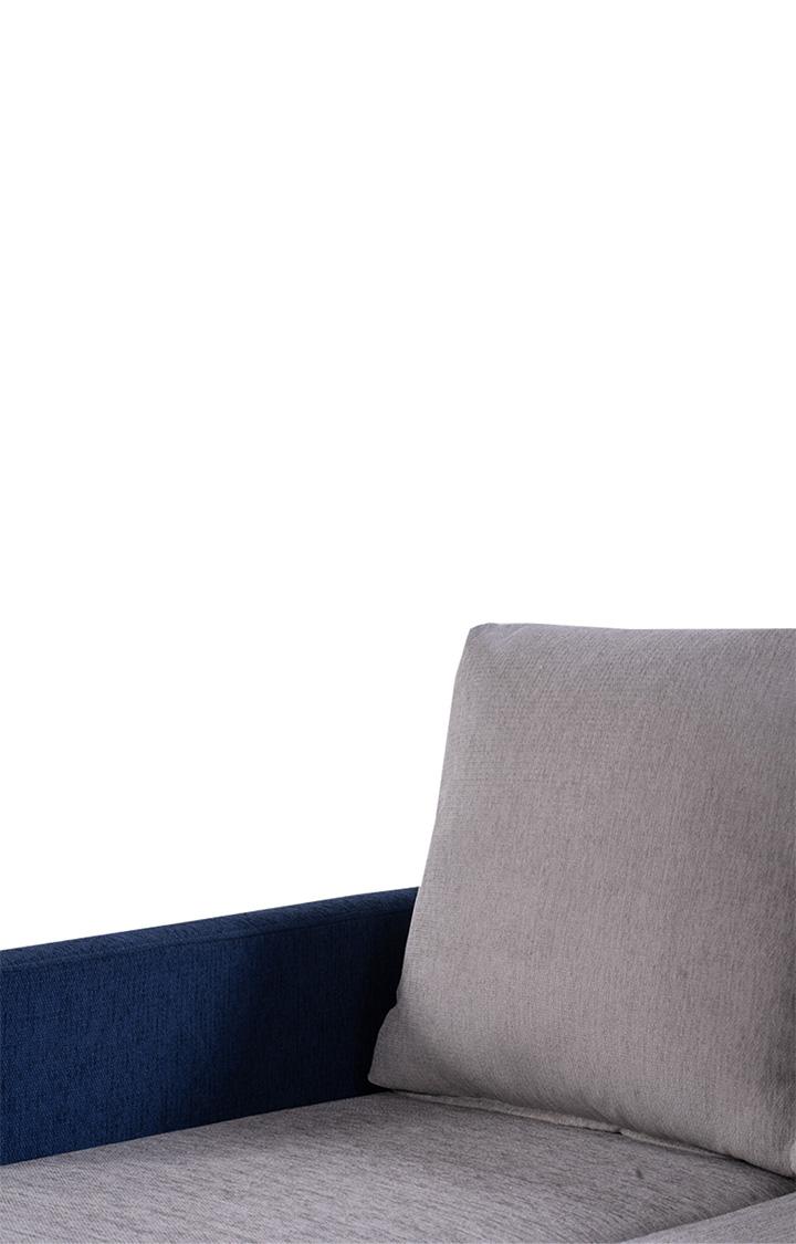 neudot Saya RHS Sectional Sofa for Living Room |4 Person Sofa| Premium Fabric with Cushioned Armrest | 12 Months Warranty| Solid Wood Frame| 4 Seater in Saya Duo Blue Color DIY(Do-It-Yourself)