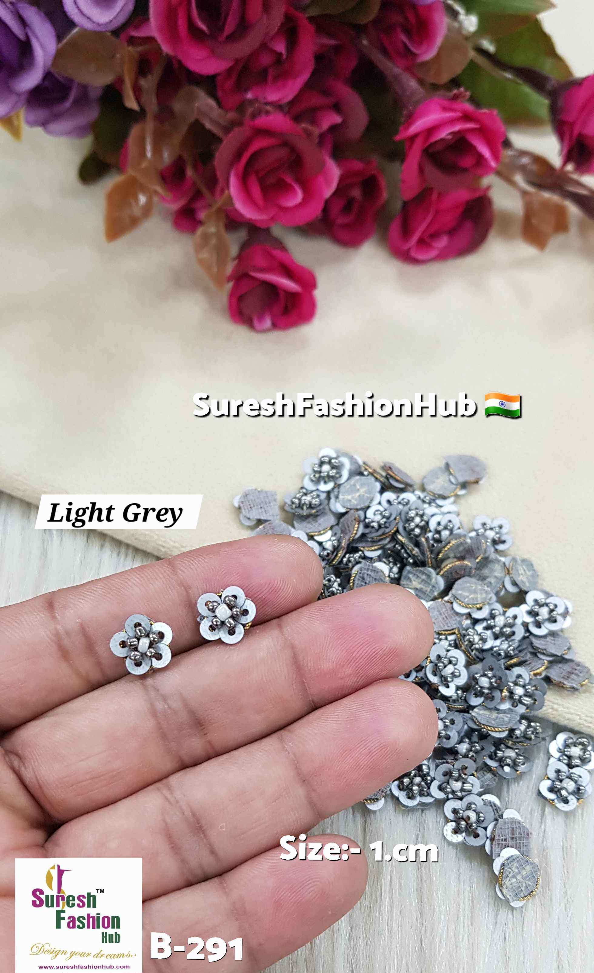 Light Grey Floral Elegance Hand-Stitched Butties Pack