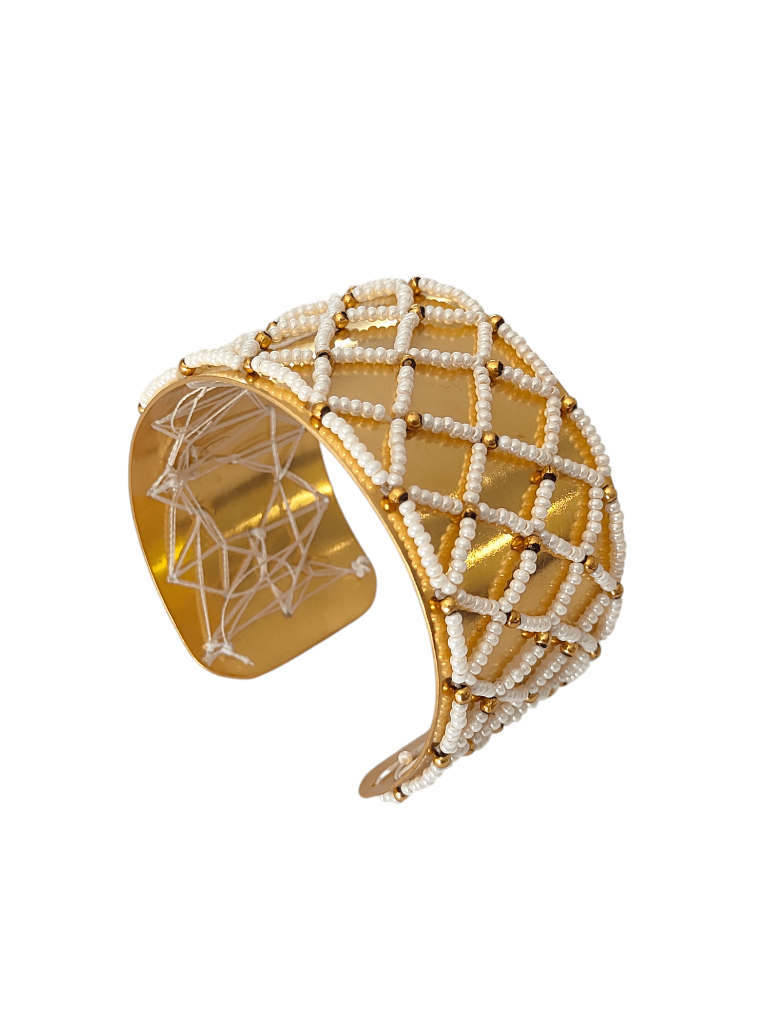 Moti Jaal-Puwai Cuff Bangle
