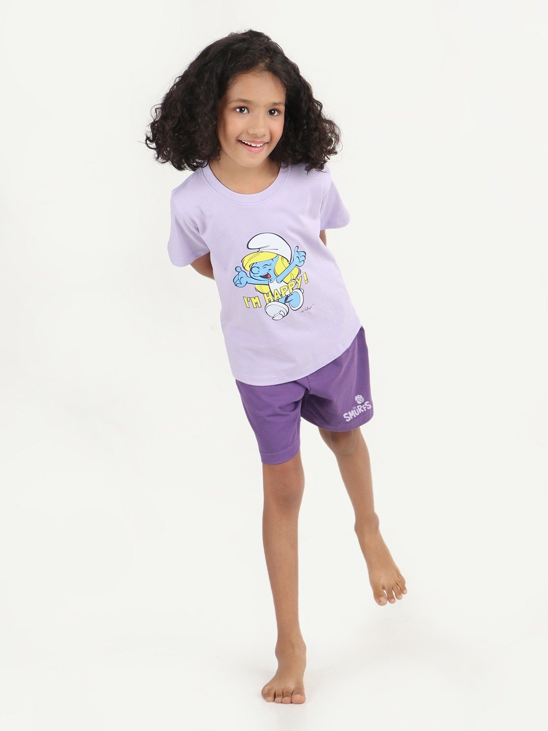 Girls 2 piece T-Shirt & Short -set- Lavender
