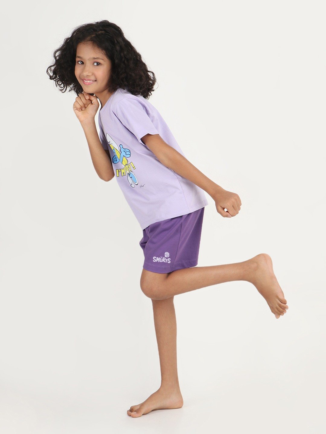 Girls 2 piece T-Shirt & Short -set- Lavender