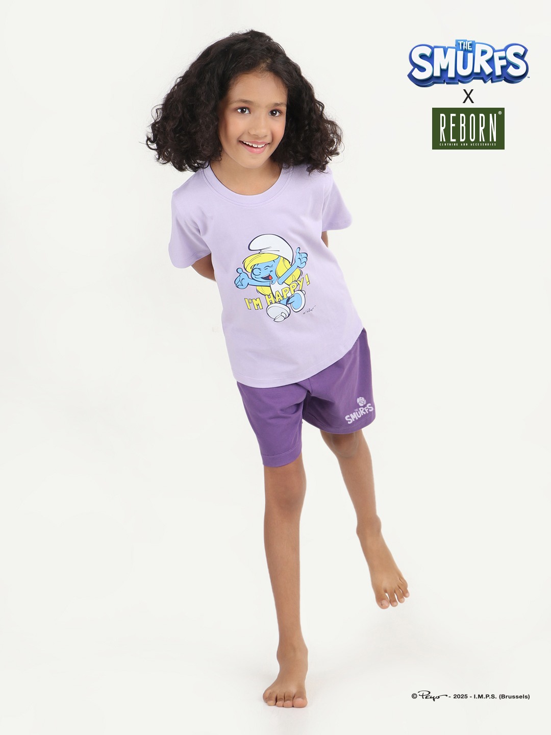 Girls 2 piece T-Shirt & Short -set- Lavender
