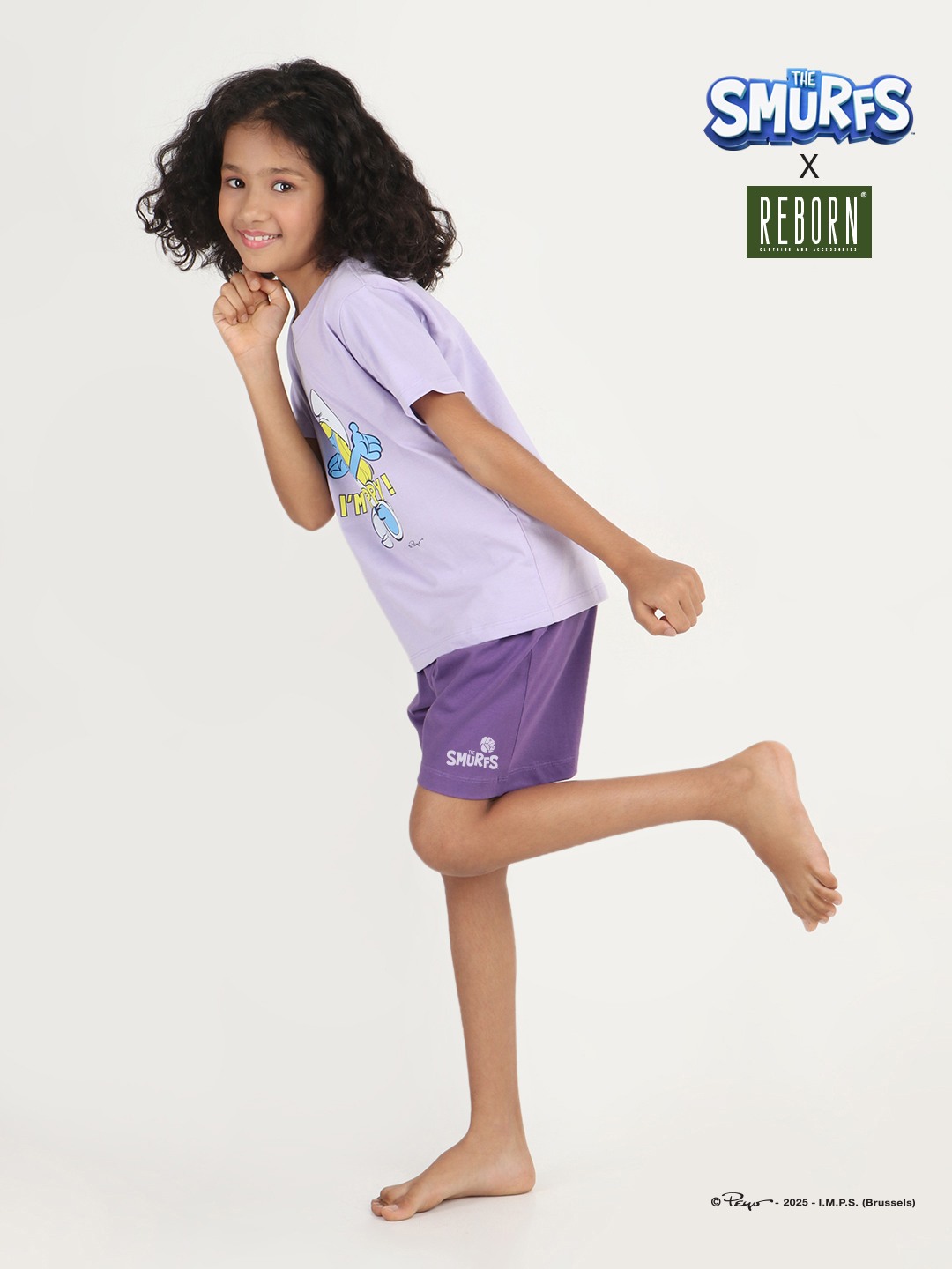 Girls 2 piece T-Shirt & Short -set- Lavender