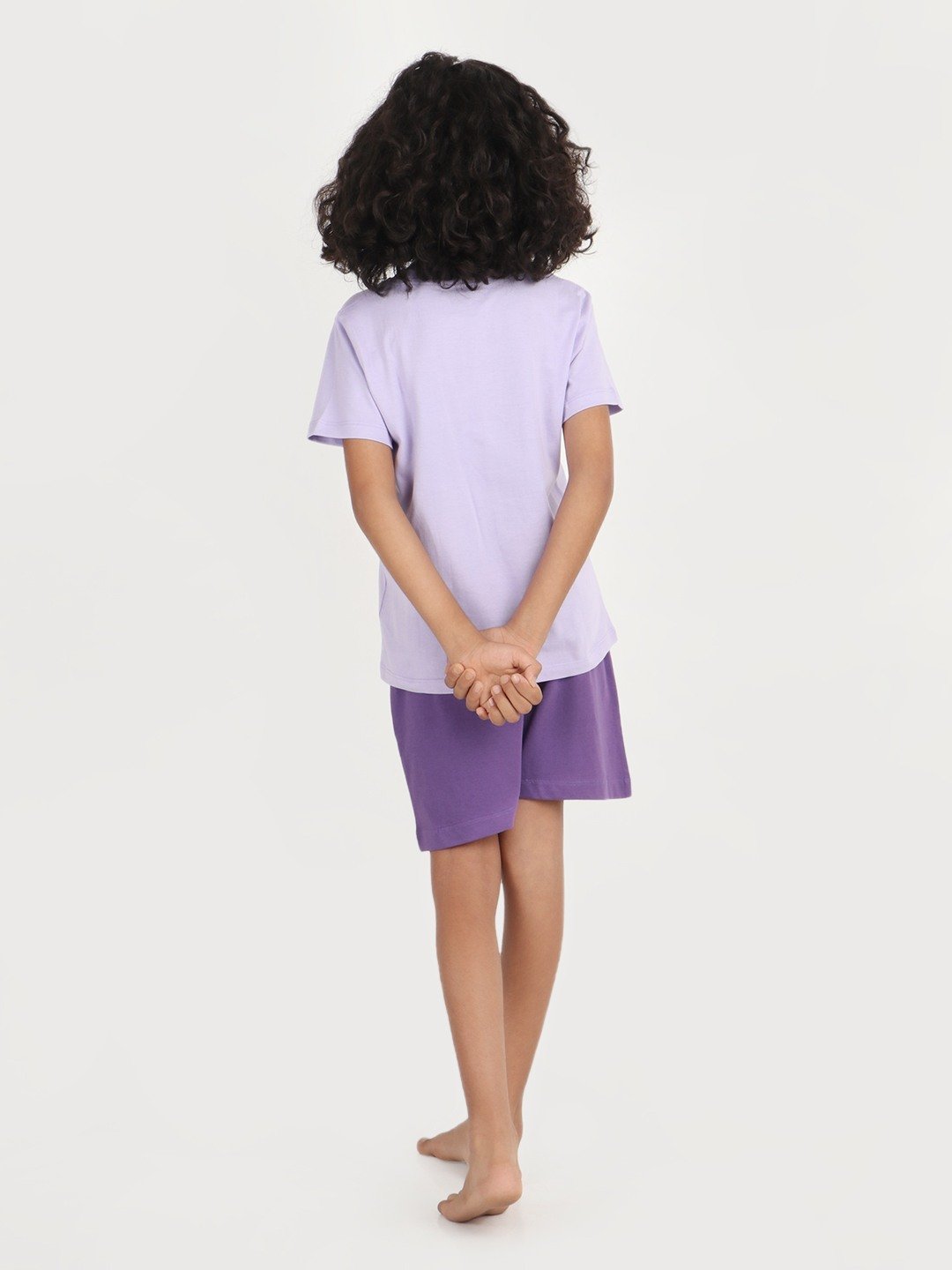 Girls 2 piece T-Shirt & Short -set- Lavender
