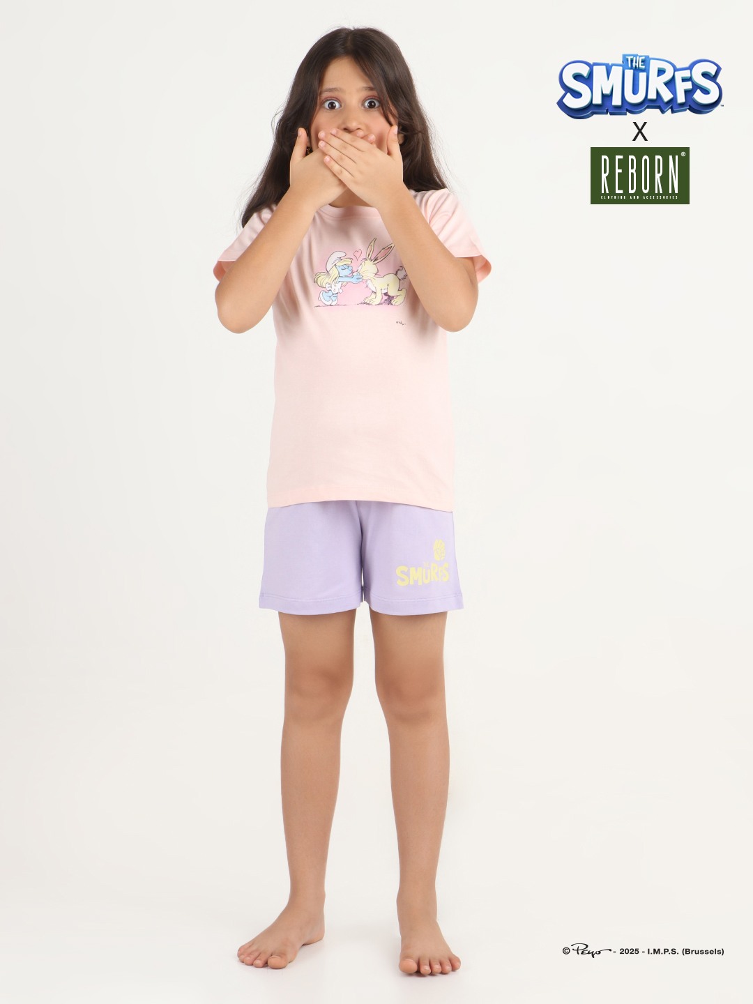 Girls 2 piece T-Shirt & Short -set- Rose Pink