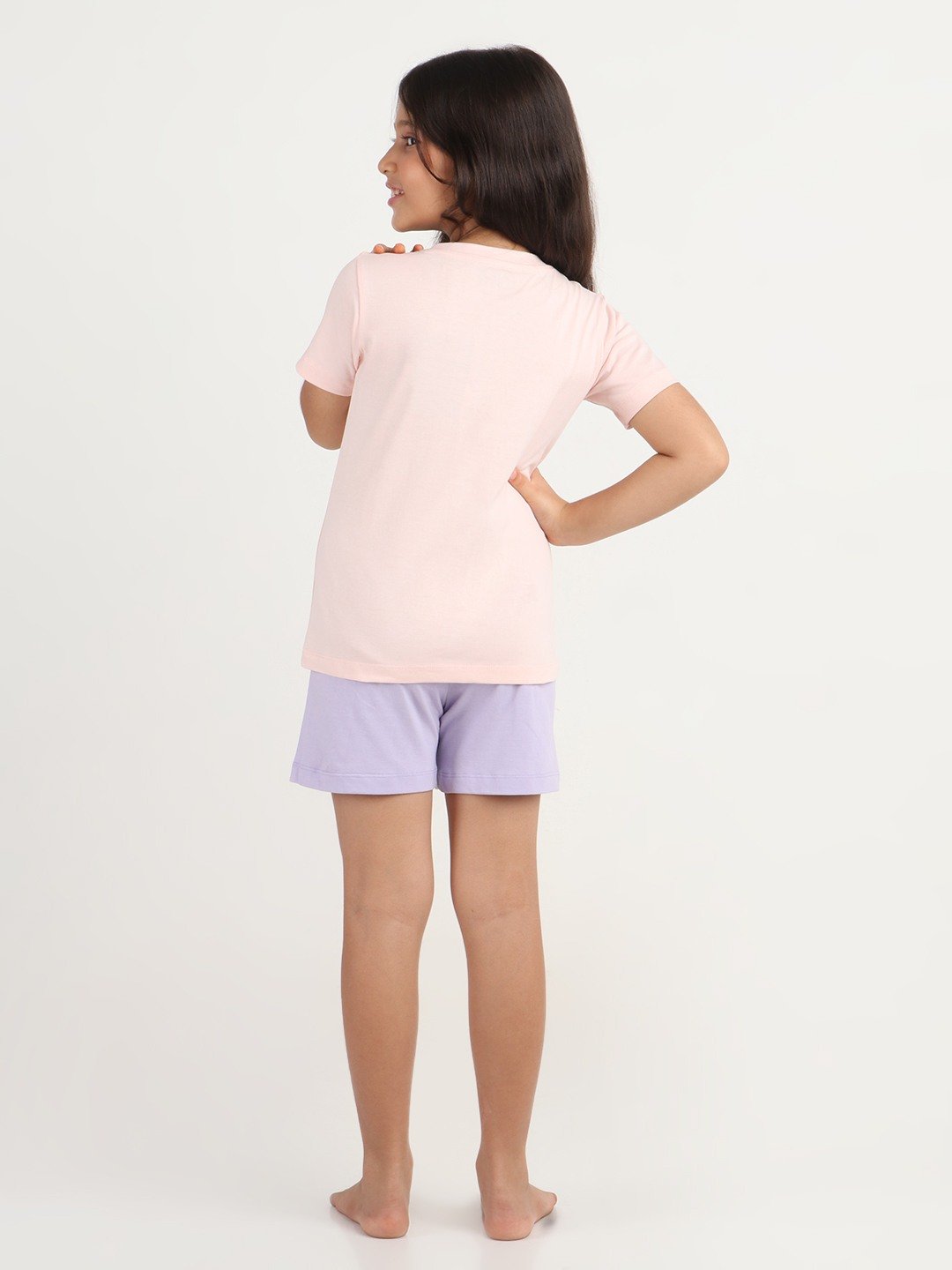 Girls 2 piece T-Shirt & Short -set- Rose Pink