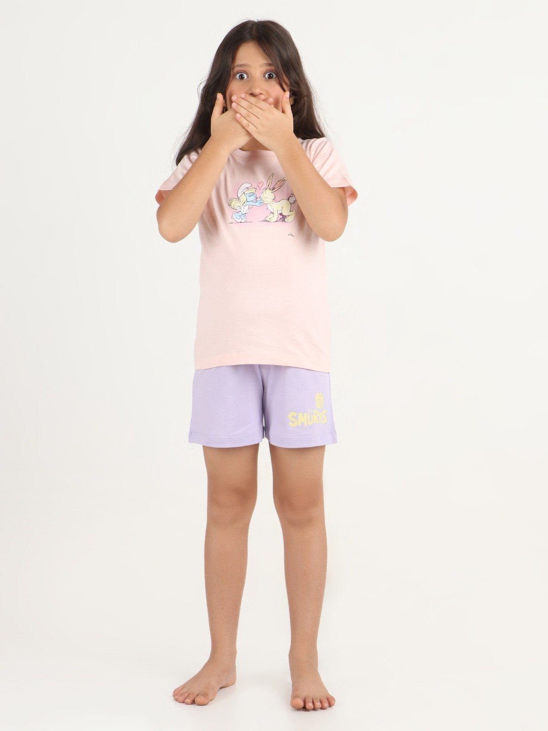 Girls 2 piece T-Shirt & Short -set- Rose Pink