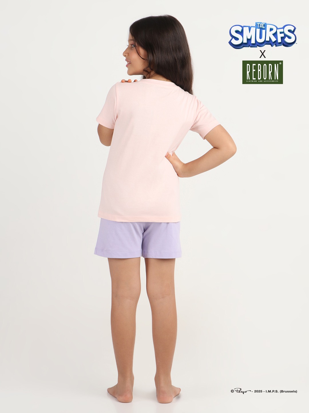 Girls 2 piece T-Shirt & Short -set- Rose Pink